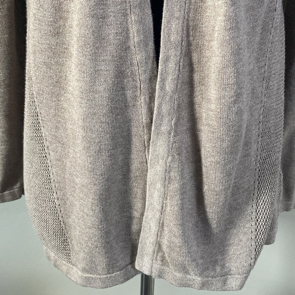 Belldini Cocoa Powder Heather Brown Open Front Cardigan Sweater Sz XL NWOT - Picture 3 of 10
